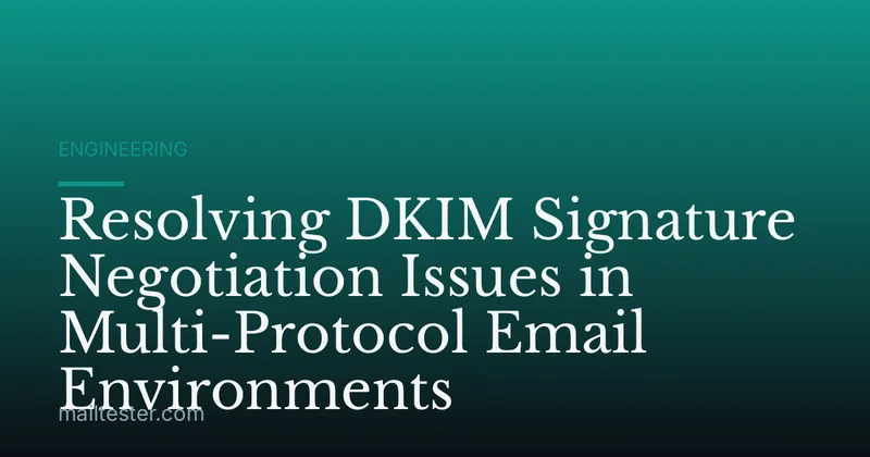 Resolving DKIM Signature Negotiation Issues in Multi-Protocol Email Environments