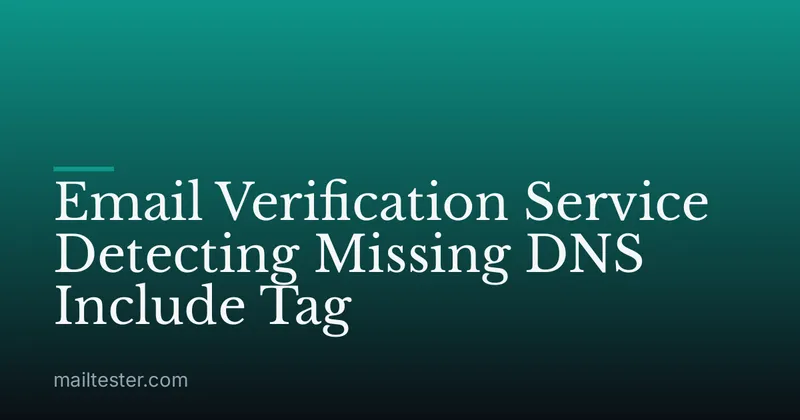 Email Verification Service Detecting Missing DNS Include Tag