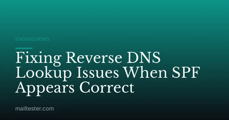 Fixing Reverse DNS Lookup Issues When SPF Appears Correct