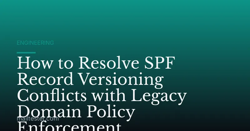 How to Resolve SPF Record Versioning Conflicts with Legacy Domain Policy Enforcement
