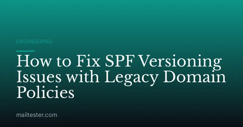 How to Fix SPF Versioning Issues with Legacy Domain Policies