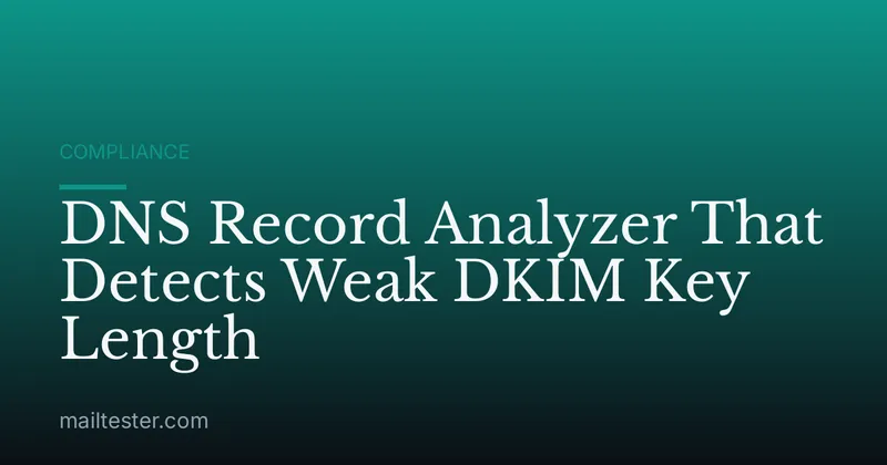 DNS Record Analyzer That Detects Weak DKIM Key Length