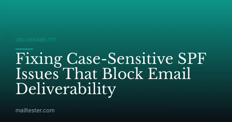 Fixing Case-Sensitive SPF Issues That Block Email Deliverability