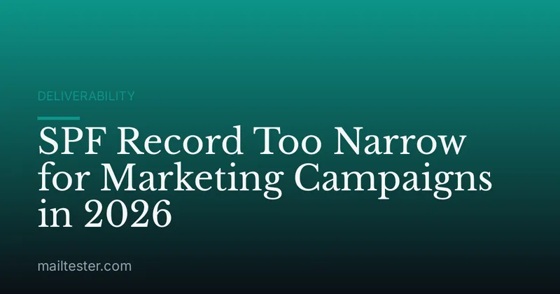 SPF Record Too Narrow for Marketing Campaigns in 2026
