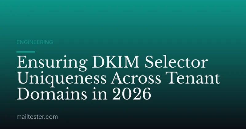 Ensuring DKIM Selector Uniqueness Across Tenant Domains in 2026