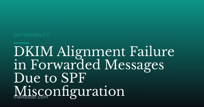 DKIM Alignment Failure in Forwarded Messages Due to SPF Misconfiguration