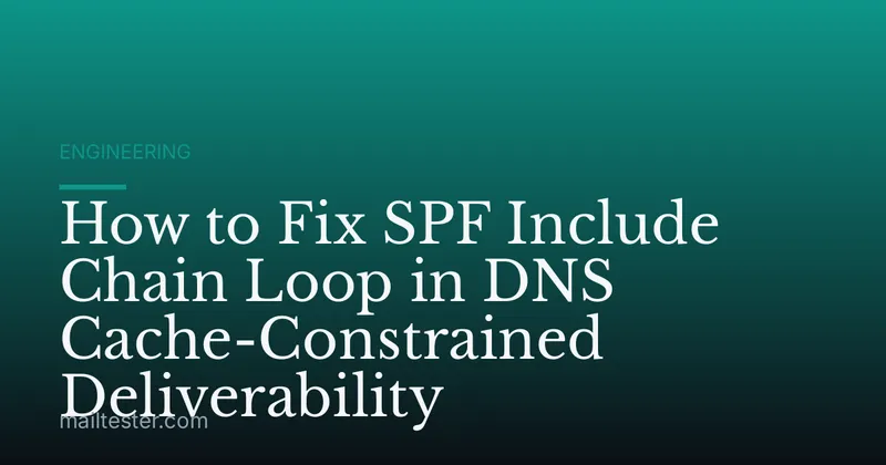How to Fix SPF Include Chain Loop in DNS Cache-Constrained Deliverability