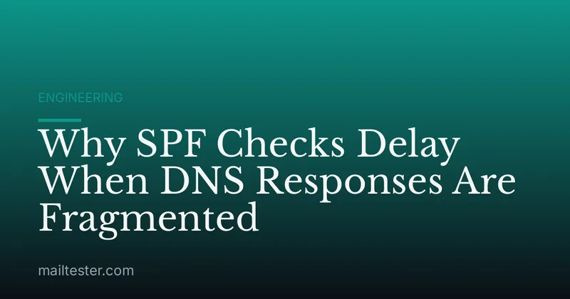 Why SPF Checks Delay When DNS Responses Are Fragmented