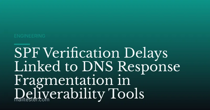 SPF Verification Delays Linked to DNS Response Fragmentation in Deliverability Tools