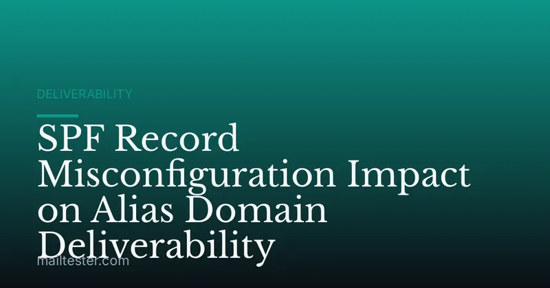 SPF Record Misconfiguration Impact on Alias Domain Deliverability