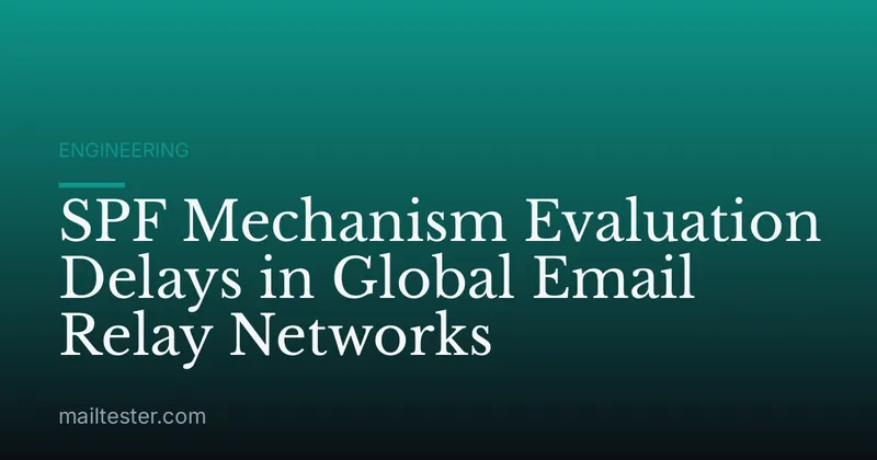 SPF Mechanism Evaluation Delays in Global Email Relay Networks