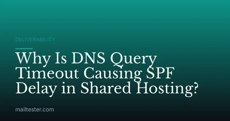 Why Is DNS Query Timeout Causing SPF Delay in Shared Hosting?