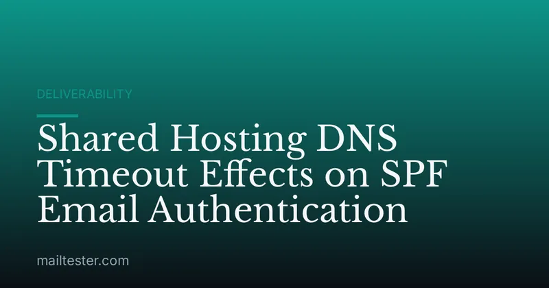 Shared Hosting DNS Timeout Effects on SPF Email Authentication
