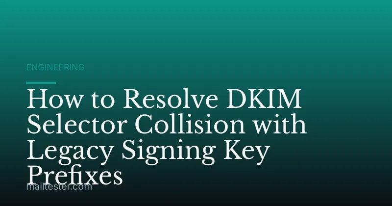 How to Resolve DKIM Selector Collision with Legacy Signing Key Prefixes