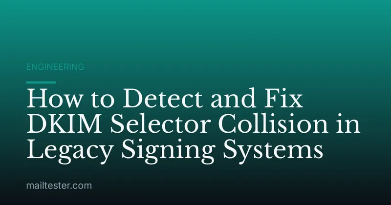 How to Detect and Fix DKIM Selector Collision in Legacy Signing Systems