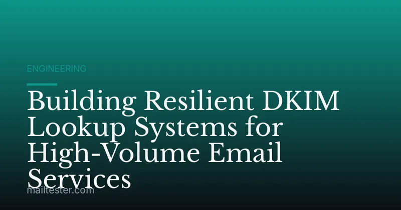 Building Resilient DKIM Lookup Systems for High-Volume Email Services