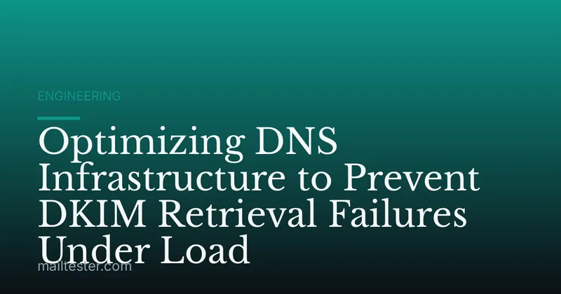 Optimizing DNS Infrastructure to Prevent DKIM Retrieval Failures Under Load