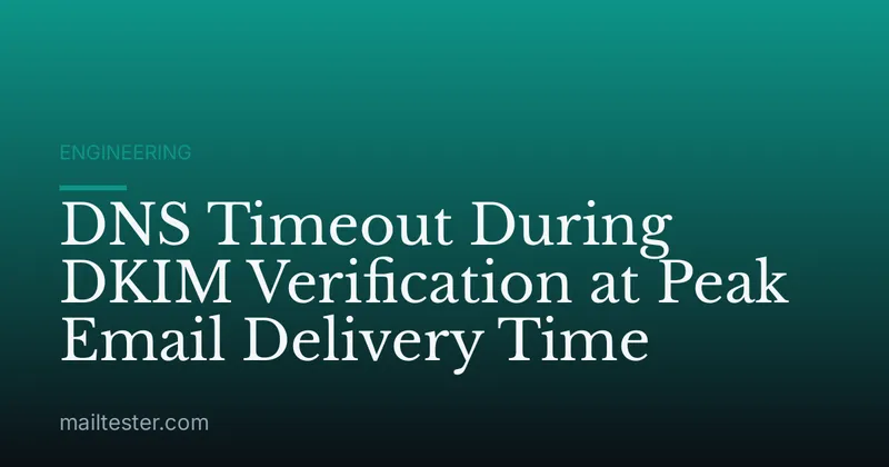 DNS Timeout During DKIM Verification at Peak Email Delivery Time
