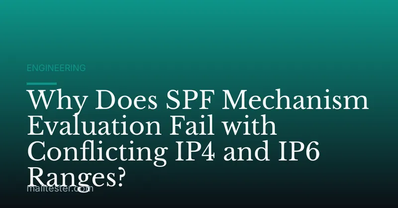 Why Does SPF Mechanism Evaluation Fail with Conflicting IP4 and IP6 Ranges?