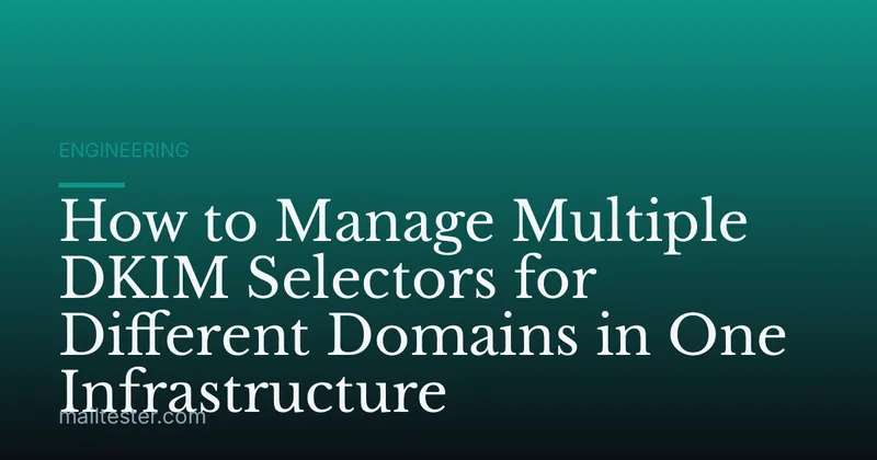 How to Manage Multiple DKIM Selectors for Different Domains in One Infrastructure