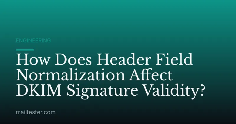 How Does Header Field Normalization Affect DKIM Signature Validity?