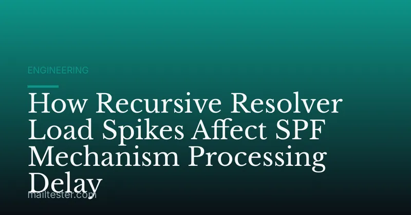 How Recursive Resolver Load Spikes Affect SPF Mechanism Processing Delay