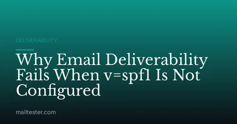Why Email Deliverability Fails When v=spf1 Is Not Configured