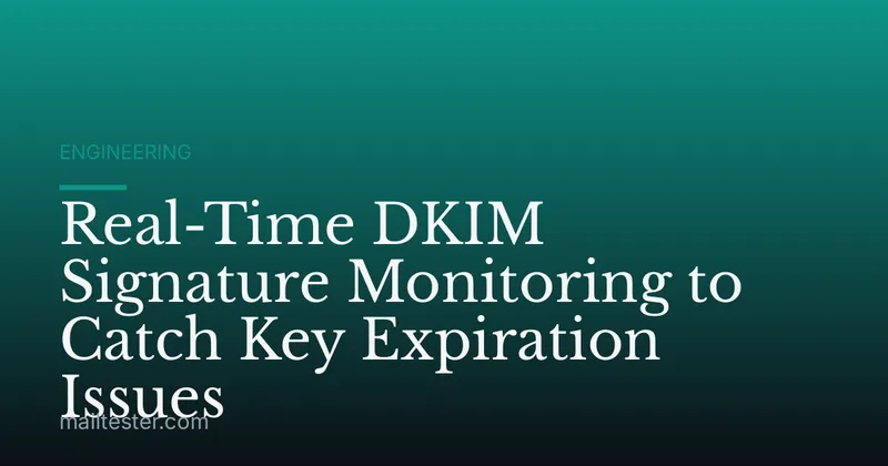 Real-Time DKIM Signature Monitoring to Catch Key Expiration Issues