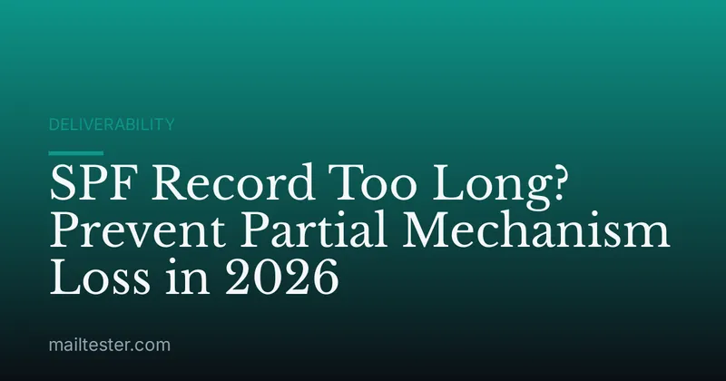 SPF Record Too Long? Prevent Partial Mechanism Loss in 2026