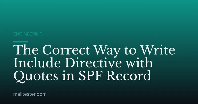 The Correct Way to Write Include Directive with Quotes in SPF Record
