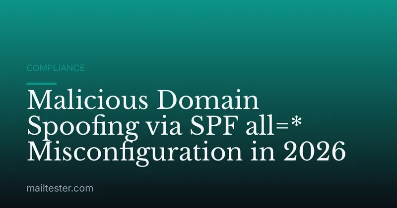Malicious Domain Spoofing via SPF all=* Misconfiguration in 2026