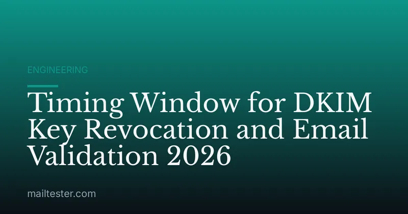 Timing Window for DKIM Key Revocation and Email Validation 2026
