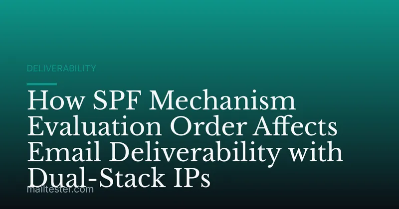 How SPF Mechanism Evaluation Order Affects Email Deliverability with Dual-Stack IPs