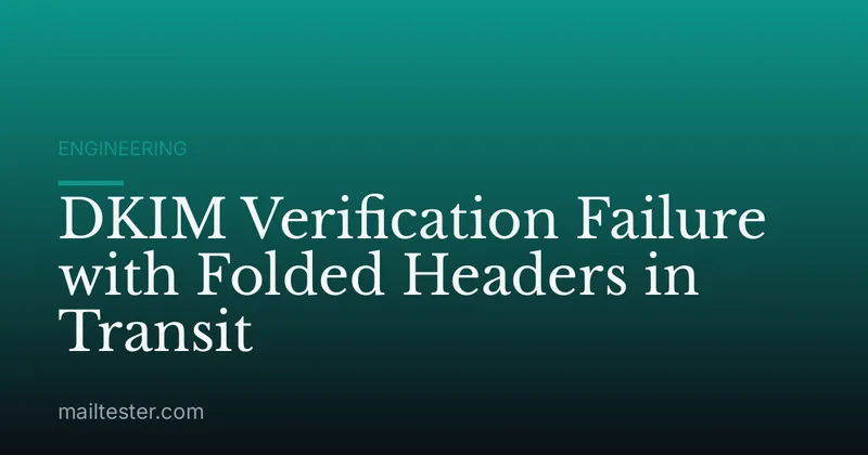 DKIM Verification Failure with Folded Headers in Transit