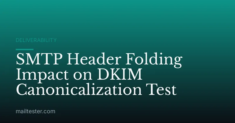 SMTP Header Folding Impact on DKIM Canonicalization Test