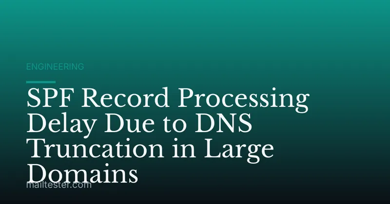 SPF Record Processing Delay Due to DNS Truncation in Large Domains
