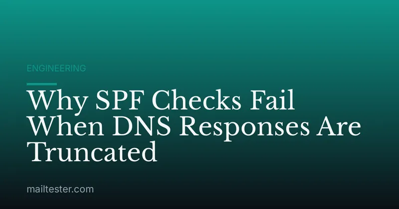 Why SPF Checks Fail When DNS Responses Are Truncated