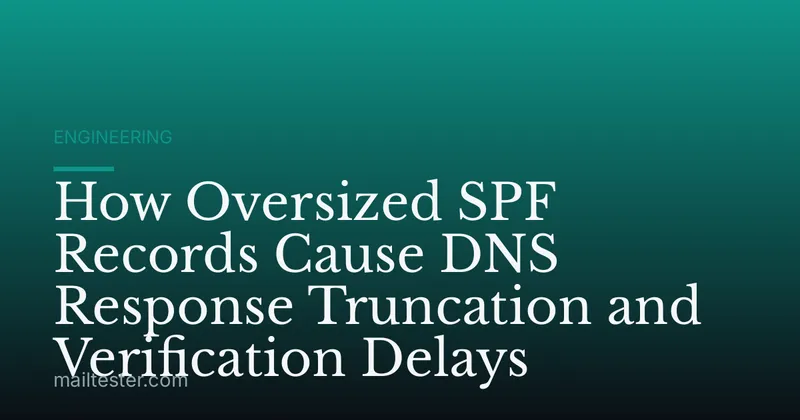 How Oversized SPF Records Cause DNS Response Truncation and Verification Delays