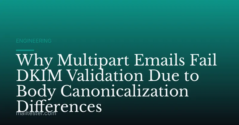 Why Multipart Emails Fail DKIM Validation Due to Body Canonicalization Differences