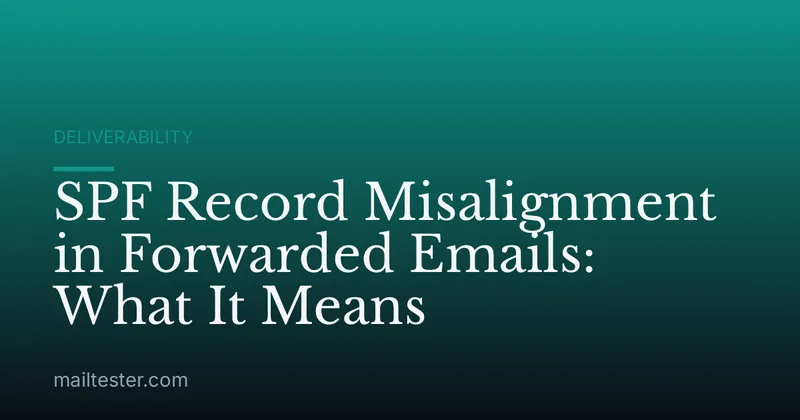 SPF Record Misalignment in Forwarded Emails: What It Means