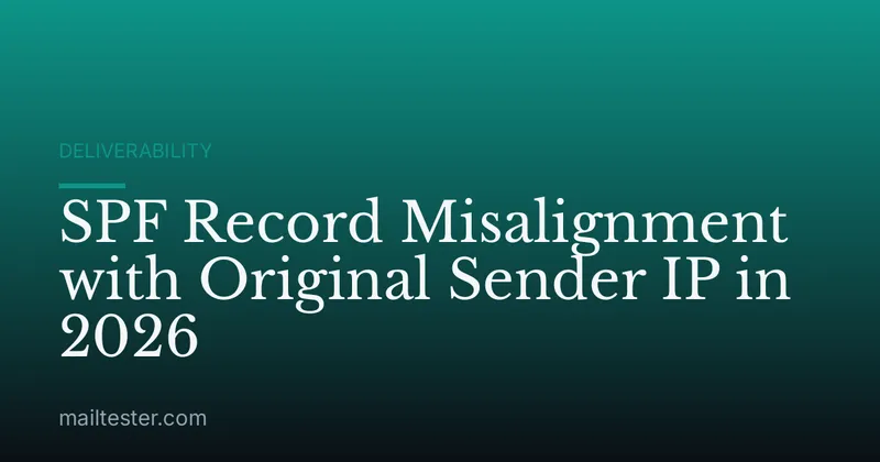 SPF Record Misalignment with Original Sender IP in 2026