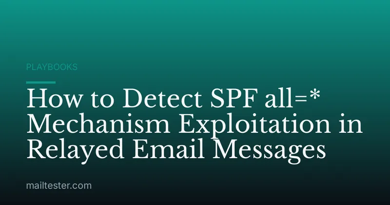 How to Detect SPF all=* Mechanism Exploitation in Relayed Email Messages