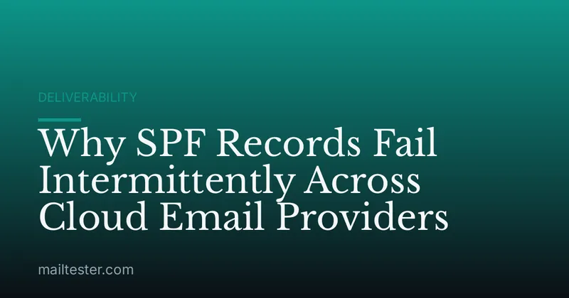 Why SPF Records Fail Intermittently Across Cloud Email Providers