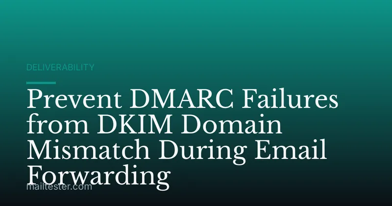 Prevent DMARC Failures from DKIM Domain Mismatch During Email Forwarding