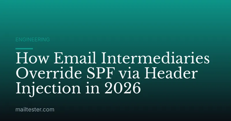 How Email Intermediaries Override SPF via Header Injection in 2026