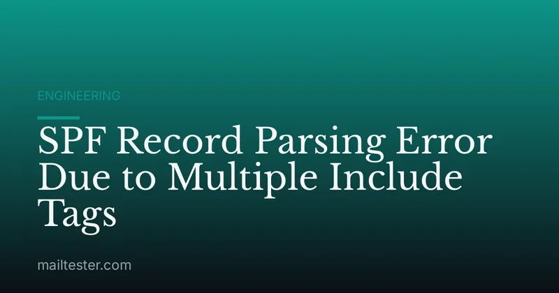 SPF Record Parsing Error Due to Multiple Include Tags