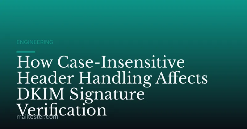 How Case-Insensitive Header Handling Affects DKIM Signature Verification