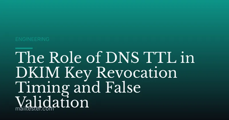 The Role of DNS TTL in DKIM Key Revocation Timing and False Validation