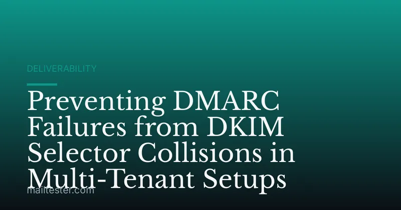 Preventing DMARC Failures from DKIM Selector Collisions in Multi-Tenant Setups