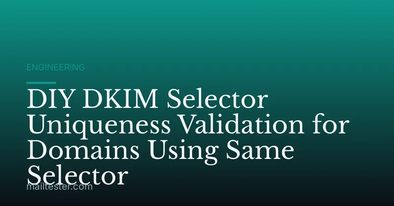 DIY DKIM Selector Uniqueness Validation for Domains Using Same Selector